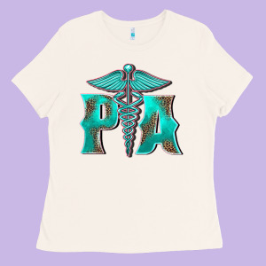 Physician Medical Symbol Assistant Nurse Ladies Tee Designed By Barkaloodesign