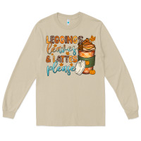 Mushroom leggins leaves and lattes Long Sleeve Tee - Zillion Design Studio