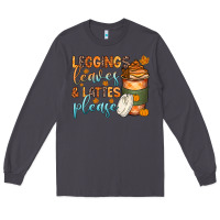 Smoke leggins leaves and lattes Long Sleeve Tee - Zillion Design Studio