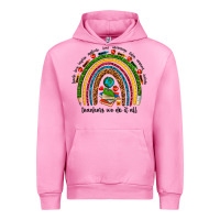 Fuchsia Pink teachers we do it all rainbow Urban Hoodie - NancyCooperArtShop