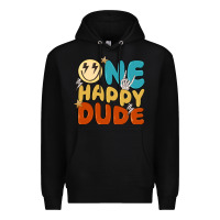 Black one happy dude Premium Hoodie - MaliasSmallBusiness