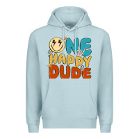 Blue Mist one happy dude Premium Hoodie - MaliasSmallBusiness