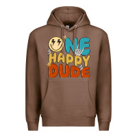 Chestnut one happy dude Premium Hoodie - MaliasSmallBusiness
