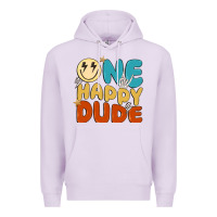 Lilac one happy dude Premium Hoodie - MaliasSmallBusiness