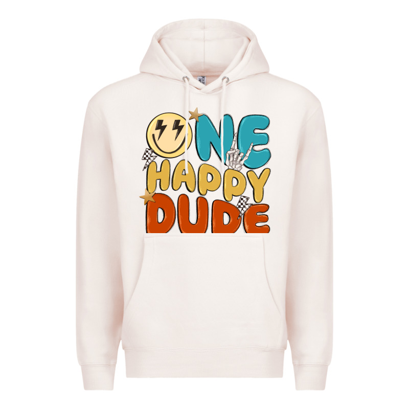 One Happy Dude Premium Hoodie by MaliasSmallBusiness | Teevron