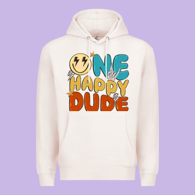One Happy Dude Premium Hoodie Designed By Maliassmallbusiness