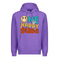 Purple one happy dude Premium Hoodie - MaliasSmallBusiness