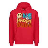 Red one happy dude Premium Hoodie - MaliasSmallBusiness