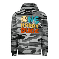 Slate Camo one happy dude Premium Hoodie - MaliasSmallBusiness