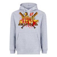 Heather Grey softball aunt Heavyweight Hoodie - AdoDesignShop
