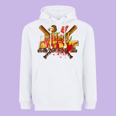 Softball Aunt Heavyweight Hoodie Designed By Adodesignshop