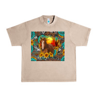 French Oak western horse and desert tumbler Urban Heavy Tee - RanaPortraitStore