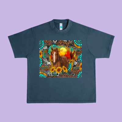 Urban Heavy Tee western horse and desert tumbler