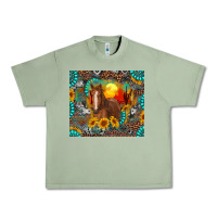 Oil Green western horse and desert tumbler Urban Heavy Tee - RanaPortraitStore