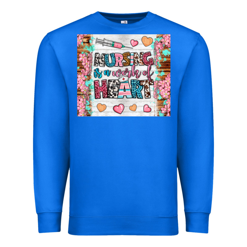 Nursing Is A Work Of Heart Tumbler Premium Sweatshirt by BundleAndBundleShop | Teevron