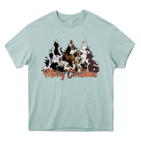 Merry Christmas Cowhide Trees Heavy Core Tee | Teevron