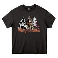 Asphalt merry christmas cowhide trees Heavy Core Tee - CowhideDigitalArt