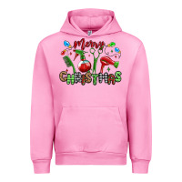 Fuchsia Pink merry christmas hair dresser Urban Hoodie - MaliasSmallBusiness