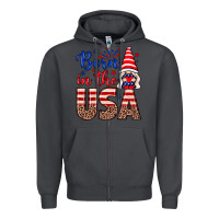 Smoke Born in the USA gnome Zipper Hoodie - Neo Western