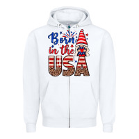 Born In The Usa Gnome Zipper Hoodie | Teevron