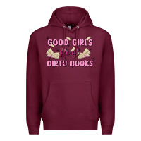Burgundy good girls read dirty books Premium Hoodie - MaliasSmallBusiness