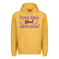 Mustard good girls read dirty books Premium Hoodie - MaliasSmallBusiness