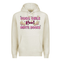Oatmeal Heather good girls read dirty books Premium Hoodie - MaliasSmallBusiness