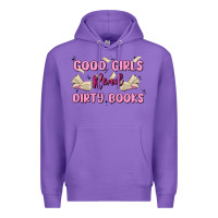 Purple good girls read dirty books Premium Hoodie - MaliasSmallBusiness