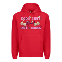 Red good girls read dirty books Premium Hoodie - MaliasSmallBusiness