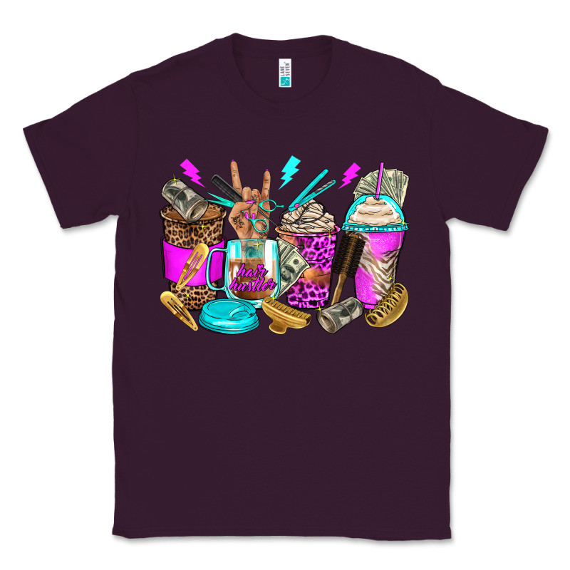 Hair Hustler Coffee Cups Classic Tee by Zillion Design Studio | Teevron