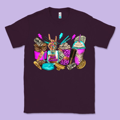 Hair Hustler Coffee Cups Classic Tee Designed By Zillion Design Studio