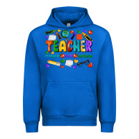 Cobalt teacher crayons kids caffeine Urban Hoodie - NancyCooperArtShop