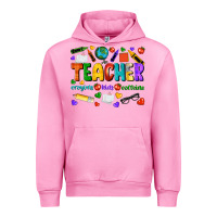 Fuchsia Pink teacher crayons kids caffeine Urban Hoodie - NancyCooperArtShop