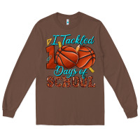 Chestnut i tackled 100days of school basketball Long Sleeve Tee - texasbilliewilder