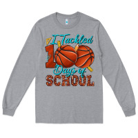 Heather Grey i tackled 100days of school basketball Long Sleeve Tee - texasbilliewilder