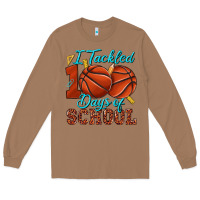 Toasted Coconut i tackled 100days of school basketball Long Sleeve Tee - texasbilliewilder