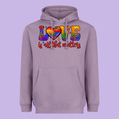 Love Is All That Matters Heavyweight Hoodie Designed By Jahusdesignshop