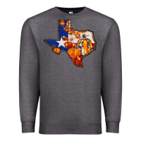 Charcoal Heather texas map fall Premium Sweatshirt - JahusDesignShop