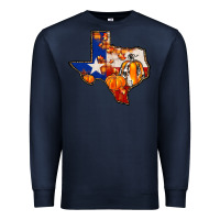 Navy texas map fall Premium Sweatshirt - JahusDesignShop