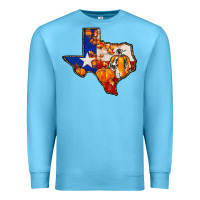 Ocean Blue texas map fall Premium Sweatshirt - JahusDesignShop