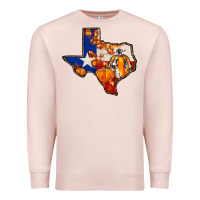 Pale Pink texas map fall Premium Sweatshirt - JahusDesignShop