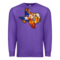 Purple texas map fall Premium Sweatshirt - JahusDesignShop