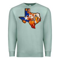 Seafoam texas map fall Premium Sweatshirt - JahusDesignShop