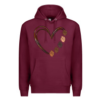 Burgundy black history melanin Premium Hoodie - MaliasSmallBusiness