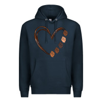 Navy black history melanin Premium Hoodie - MaliasSmallBusiness