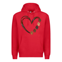 Red black history melanin Premium Hoodie - MaliasSmallBusiness