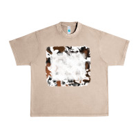 French Oak black and brown cowhide Urban Heavy Tee - RanaPortraitStore