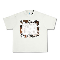 Pistachio black and brown cowhide Urban Heavy Tee - RanaPortraitStore