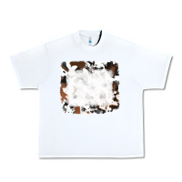 White black and brown cowhide Urban Heavy Tee - RanaPortraitStore