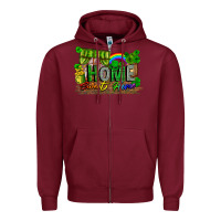 Burgundy home sweet home Zipper Hoodie - FaDigitalArtStudio